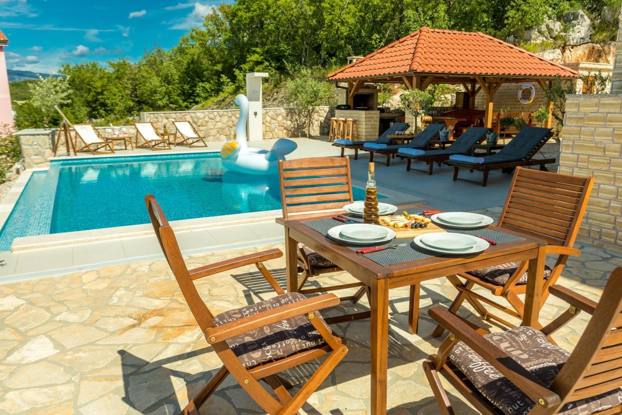 Luxury Villa Allen With Pool Klimno Quarto foto