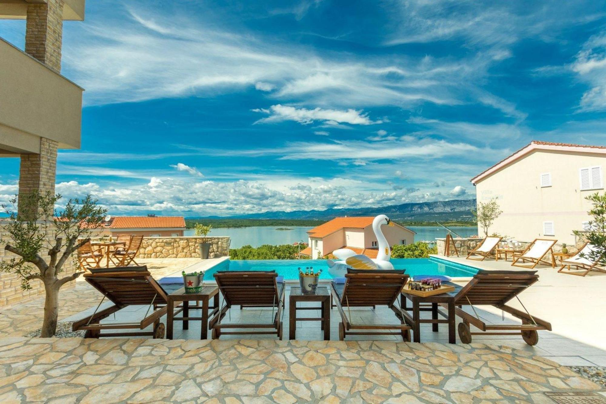 Luxury Villa Allen With Pool Klimno Quarto foto
